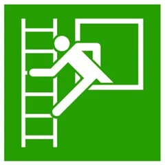Symbol Notausstieg mit Leiter